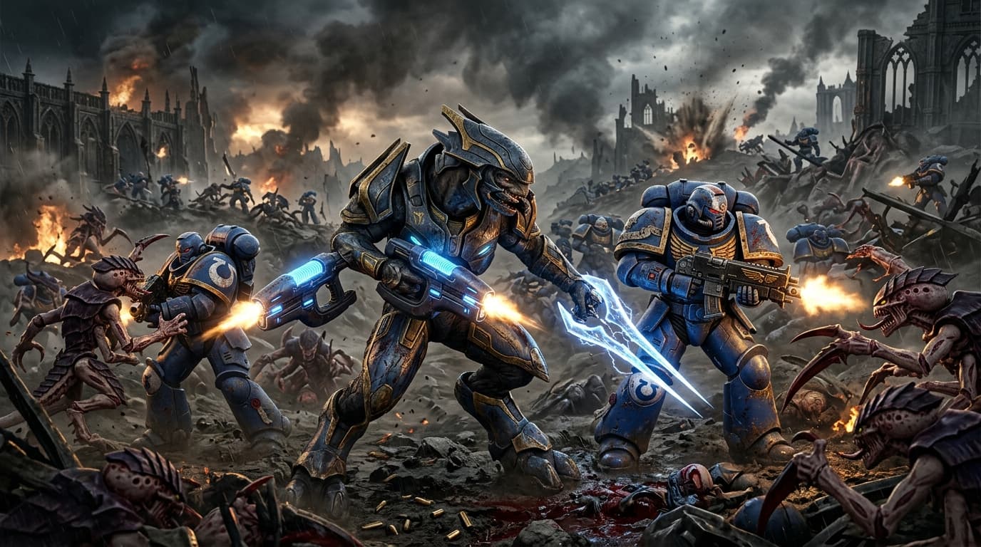 Modder Berhasil Hadirkan Karakter Halo Elite yang Bisa Dimainkan di Warhammer 40K: Space Marine 2